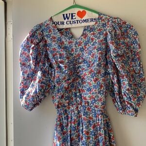 Sea New York floral midi dress open back large